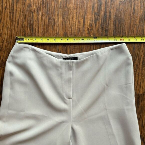 Louben Womens Pants Nordstrom Ivory Dress Pants Size 14 Straight Leg Slacks - Picture 8 of 11